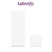 Load image into Gallery viewer, Labvida Pre-Cleaned Microscope Slide and Cover Slips Set, 144pcs of Dim.75x25x1mm Plain Slides, Super Grade Glass, 90°Corners, 1.2oz.(200pcs) of 22x22mm Cover Slips, 1# Thickness 0.13-0.16mm, LVQ090