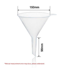 Load image into Gallery viewer, Labvida 3 Szie Plastic Analytical Funnel Set, 100mm 120mm 150mm, Autoclavable PP Material, LVP001