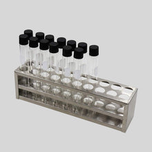 Load image into Gallery viewer, Labvida Stainless Steel Test Tube Rack, 20 Holes, Suitable for Tubes of Dia.≤21mm, LVO001