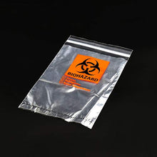 Load image into Gallery viewer, Labvida 100pcs of Specimen Bags, Dim.6x9 inches with Biohazard Logo Printing, Ziplock Closure, LDPE Material 100pcs/bag, LVN001