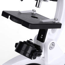 Load image into Gallery viewer, Labvida Kids Beginner 1200X Microscope STEM Kit with Metal Body Microscope, Plastic Prepared Slides and Other Laboratory Accessories, Packed in LDPE Carrying Box, LVV001