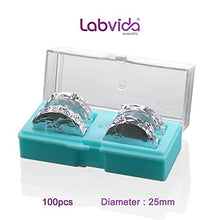 Load image into Gallery viewer, Labvida 100pcs of Pre-Cleaned Microscope Cover Glass, Circular, Super White Glass, Dia.25 mm with 2.0# Thickness 0.19-0.22mm, LVR409