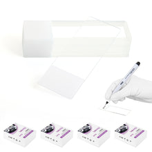 Load image into Gallery viewer, Labvida Pre-Cleaned Frosted Microscope Slide Set, 288Pcs of Dim.75.0X25.0X1.1mm Slides, 45°Corners, Super Grade, Ground Edges, with A Mark Pen
