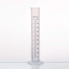 Load image into Gallery viewer, Labvida 2pcs of Plastic Measuring Cylinders, Vol.500ml, PP Material with Blue Printed Graduation, LVF001
