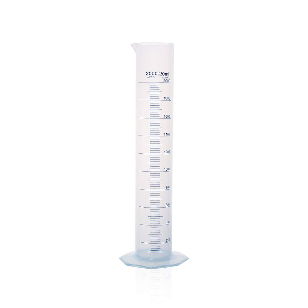 Labvida Plastic Measuring Cylinder, Vol.1000ml, PP Material with Blue Printed Graduation, LVF002