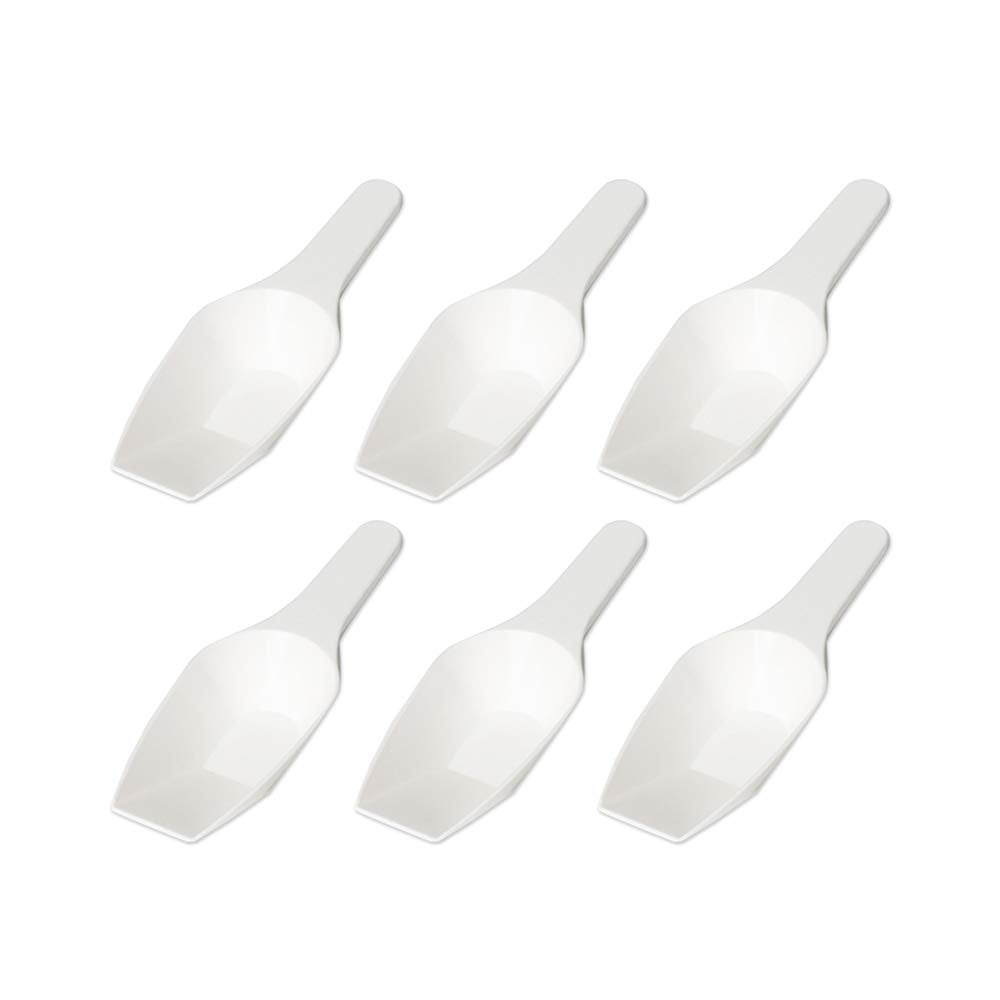 Labvida 6pcs of Measuring Spoons, Cap.100ml with Length 200mm, PP Material, Flat Bottom, LVJ003