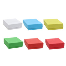 Load image into Gallery viewer, Labvida 6 Color Cardboard Freezing Storage Boxes, 100 Holes Dim.134x134x51mm for Cryotubes of 2 inches, White Blue Red Yellow Orange Green, LVK001
