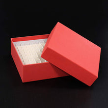 Load image into Gallery viewer, Labvida 6 Color Cardboard Freezing Storage Boxes, 100 Holes Dim.134x134x51mm for Cryotubes of 2 inches, White Blue Red Yellow Orange Green, LVK001
