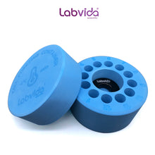 Load image into Gallery viewer, Labvida -1℃(-33.8℉) Cell Freezing Container for 2ml Cryogenic Vials, 12 Places, Cross-Linked Polyethylene Foam with a Solid State Core, LVZ001
