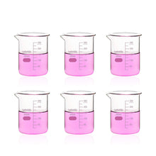 Load image into Gallery viewer, Labvida 6pcs of Griffin Low Form Glass Beakers, Vol.250ml, 3.3 Borosilicate with Printed Graduation, LVA010
