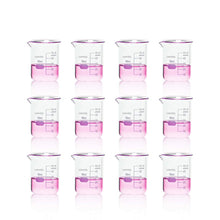 Load image into Gallery viewer, Labvida 12pcs of Glass Beakers Shot Glass, Vol.50ml, 3.3 Borosilicate Griffin Low Form with Printed Graduation, LVA003

