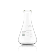 Load image into Gallery viewer, Labvida 4pcs of Narrow Mouth Glass Erlenmeyer Flasks, Vol.500ml, 3.3 Borocilicate with Printed Graduation, LVC004
