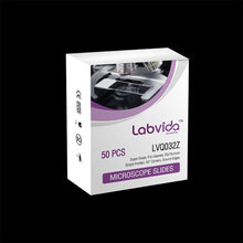 Load image into Gallery viewer, Labvida 100pcs of Pre-Cleaned Frosted Microscope Slides, Dim.75mmx25mm, Super Grade Glass, Ground Edges, 45° Safety Corners, LVQ032Z
