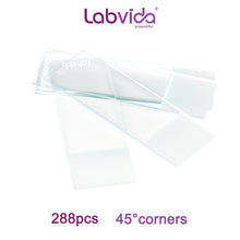 Load image into Gallery viewer, Labvida Pre-Cleaned Frosted Microscope Slide Set, 288Pcs of Dim.75.0X25.0X1.1mm Slides, 45°Corners, Super Grade, Ground Edges, with A Mark Pen
